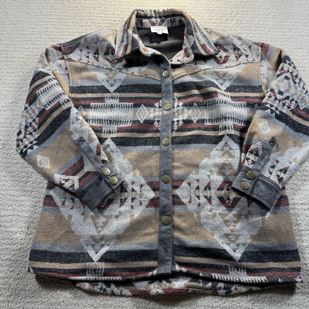 BKE Women's Pieced‎ Aztec Shacket Size Medium